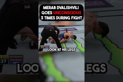 Merab Dvalishvili Goes Unconscious 3 Times During Fight #shorts #merabdvalishvili