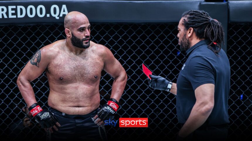 One Championship Heavyweight Fighter Arjan Brar Is Shown A Red