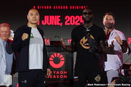 Zhilei Zhang Accuses Eddie Hearn Of Using Deontay Wilder To