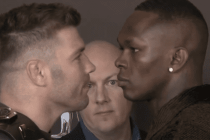 Dricus Du Plessis And Israel Adesanya Have Intense Face Off Before