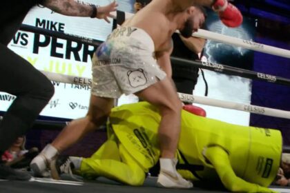 Mike Perry Inappropriately Engages With Jake Paul's Mascot During Open