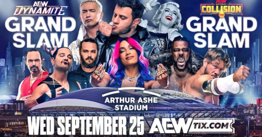 Aew Grand Slam Introduces Lumberjack Strap Match, Tornado Trios Match,