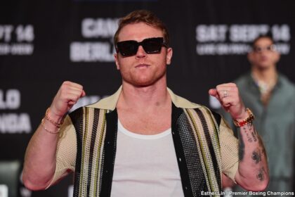 Canelo Arrives At Grand Arrival With Aggressive Attitude, Promises To