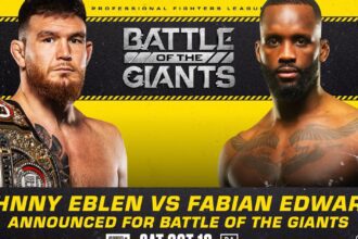 Eblen To Face Edwards In Pfl's 'battle Of The Giants'