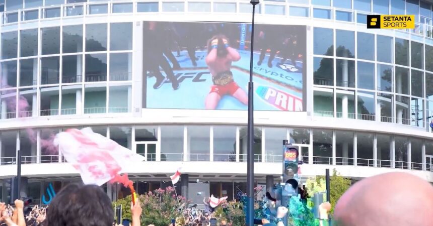 Rabid Georgia Crowd Celebrates Merab Dvalishvili's Ufc 306 Championship Win